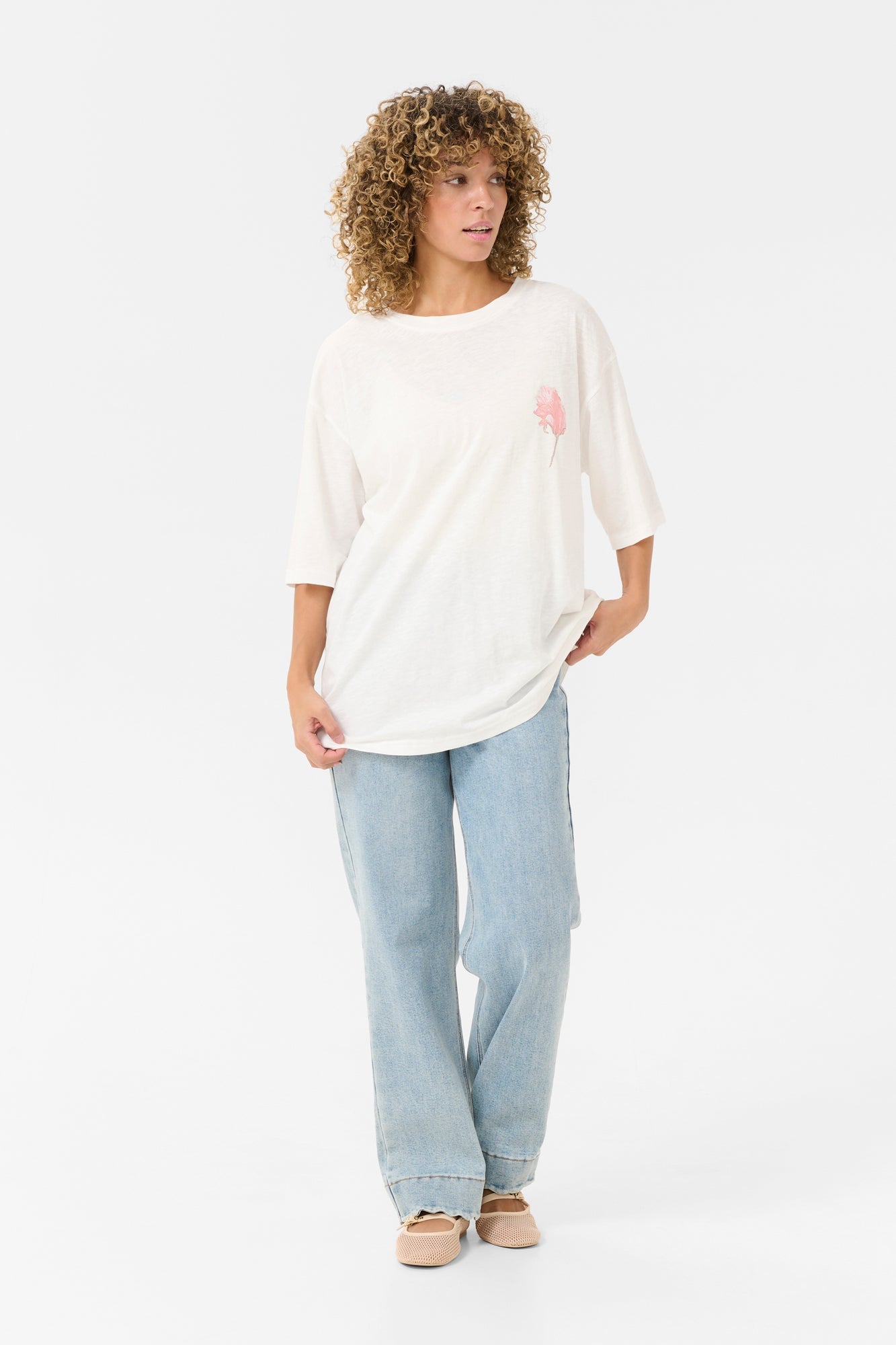 T-Shirt pour femme par Cream | 10613489 Fleur Rose | Boutique Vvög, vêtements mode pour homme et femme