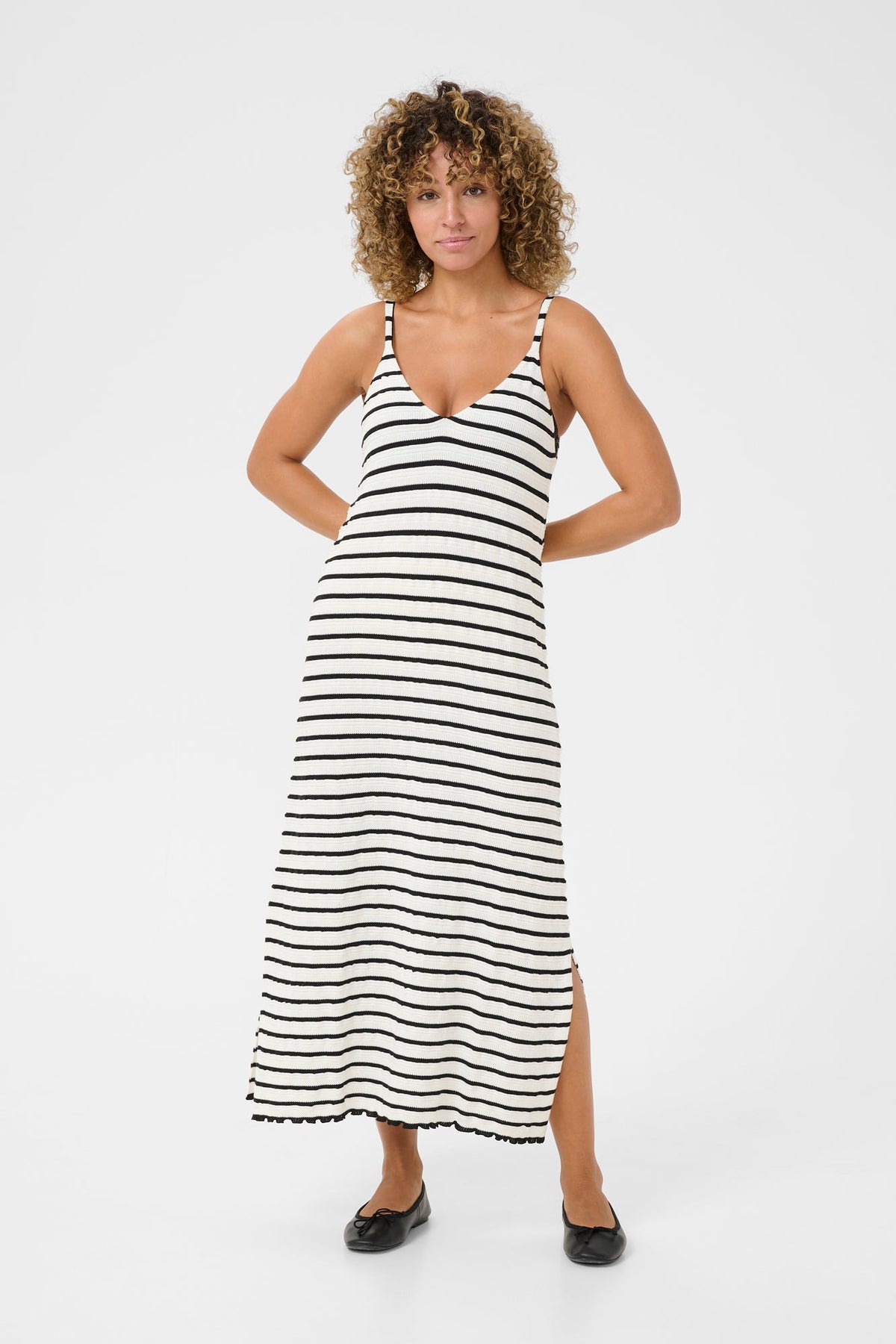 Robe pour femme par Cream | 10613670 Rayure Noire Absolu | Boutique Vvög, vêtements mode pour homme et femme