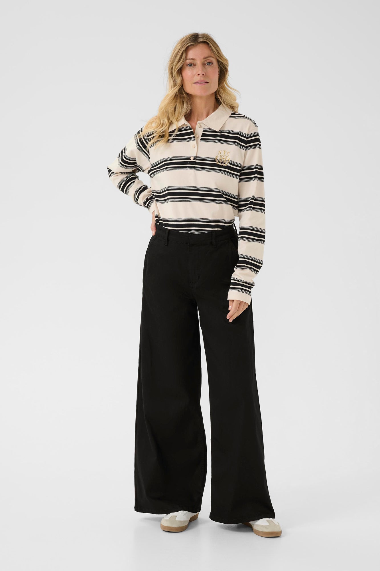 Pantalon pour femme par Cream | 10613683 Noir absolu | Boutique Vvög, vêtements mode pour homme et femme