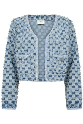 Cardigan pour femme par Cream | 10613699 Bleu Carré | Boutique Vvög, vêtements mode pour homme et femme