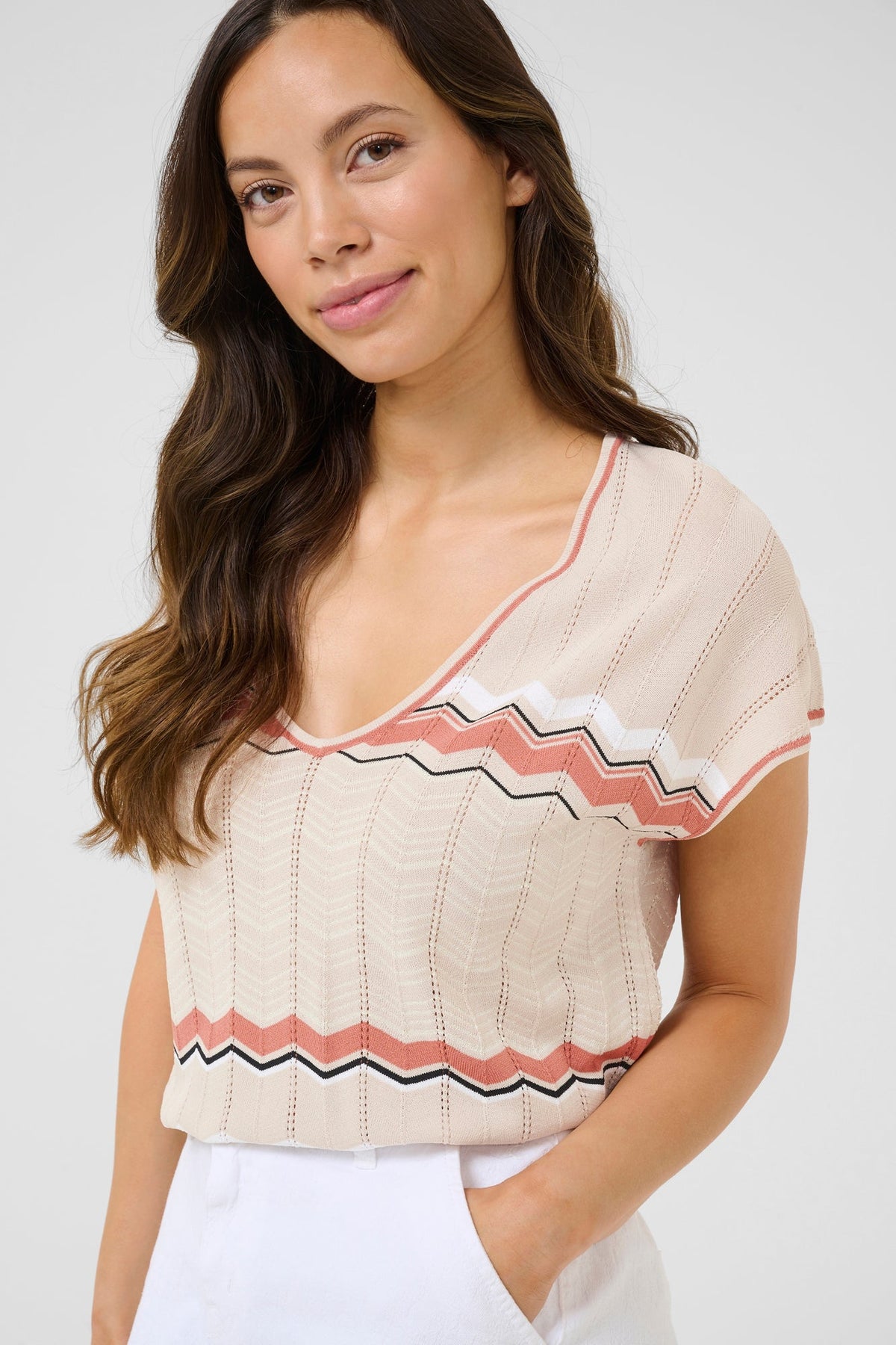 T-Shirt pour femme par Cream | 10613802 Zigzag Bruschetta | Boutique Vvög, vêtements mode pour homme et femme