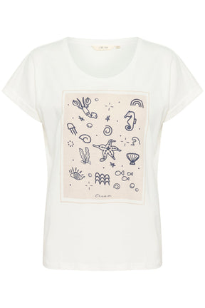 T-Shirt pour femme par Cream | 10613804 Bleu Océan | Boutique Vvög, vêtements mode pour homme et femme