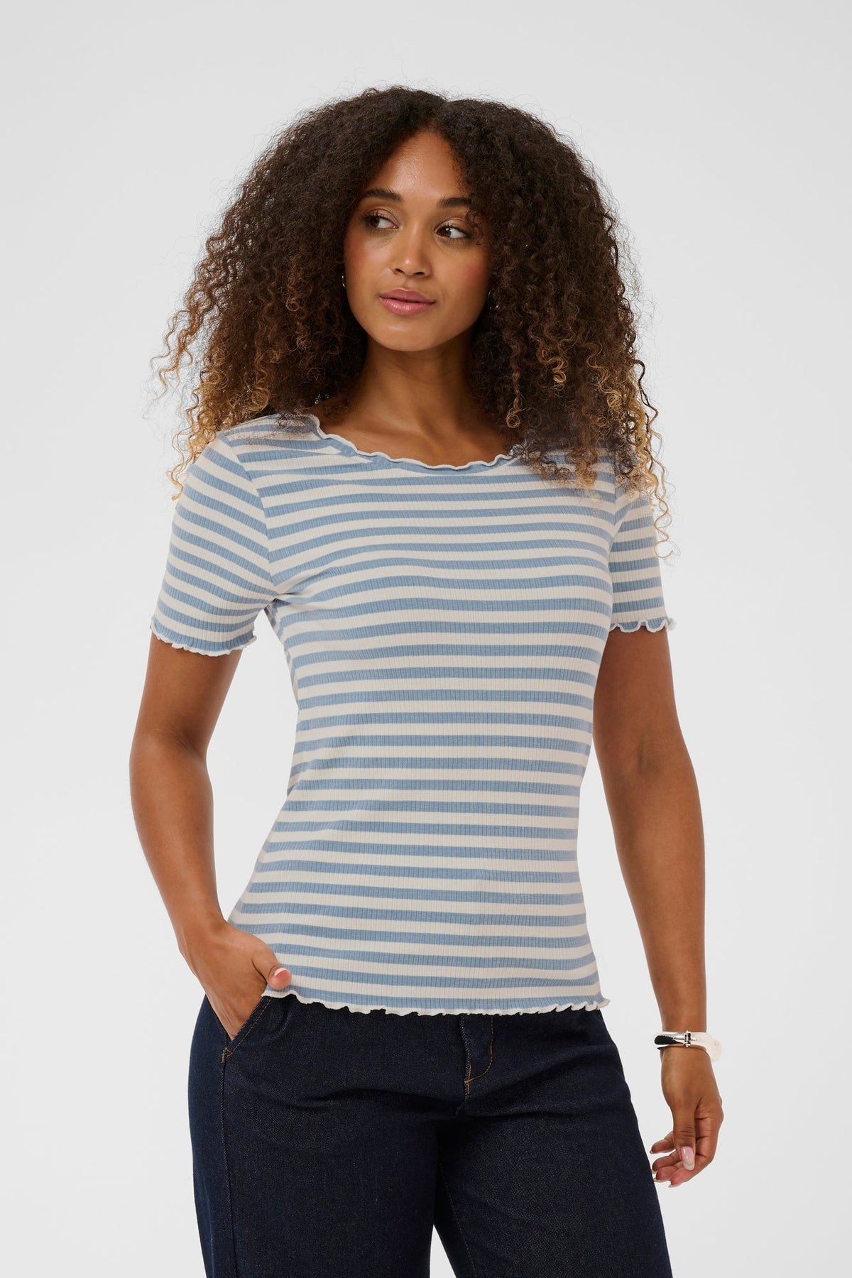 T-Shirt pour femme par Cream | 10613876 Bleu Cachemire | Boutique Vvög, vêtements mode pour homme et femme