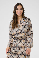 Blouse pour femme par Cream | 10613916 Noir Brun | Boutique Vvög, vêtements mode pour homme et femme