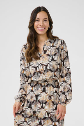 Blouse pour femme par Cream | 10613916 Noir Brun | Boutique Vvög, vêtements mode pour homme et femme