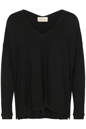 Chandail manches longues pour femme par Cream | 10613924 Noir absolu | Boutique Vvög, vêtements mode pour homme et femme