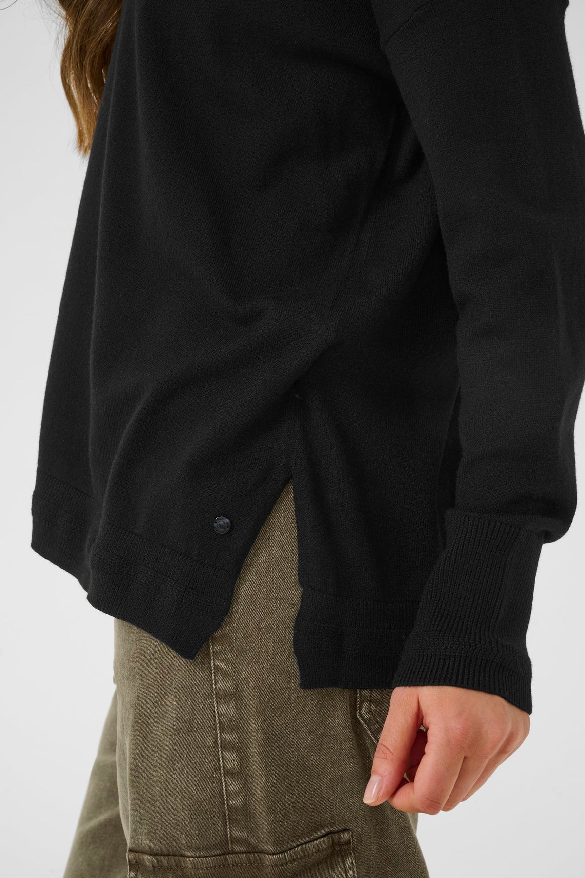 Chandail manches longues pour femme par Cream | 10613924 Noir absolu | Boutique Vvög, vêtements mode pour homme et femme