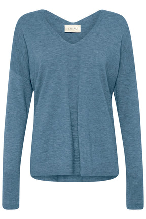 Chandail manches longues pour femme par Cream | 10613924 Blue Haven | Boutique Vvög, vêtements mode pour homme et femme