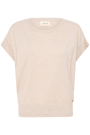 Chandail manches courtes pour femme par Cream | 10613926 Parchemin Ancien | Boutique Vvög, vêtements mode pour homme et femme