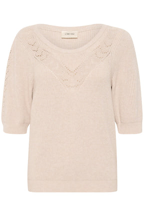 Chandail manches courtes pour femme par Cream | 10613961 Parchemin Ancien | Boutique Vvög, vêtements mode pour homme et femme