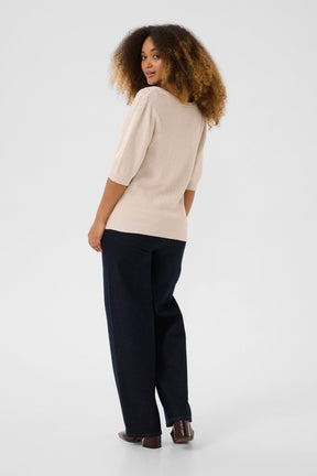 Chandail manches courtes pour femme par Cream | 10613961 Parchemin Ancien | Boutique Vvög, vêtements mode pour homme et femme