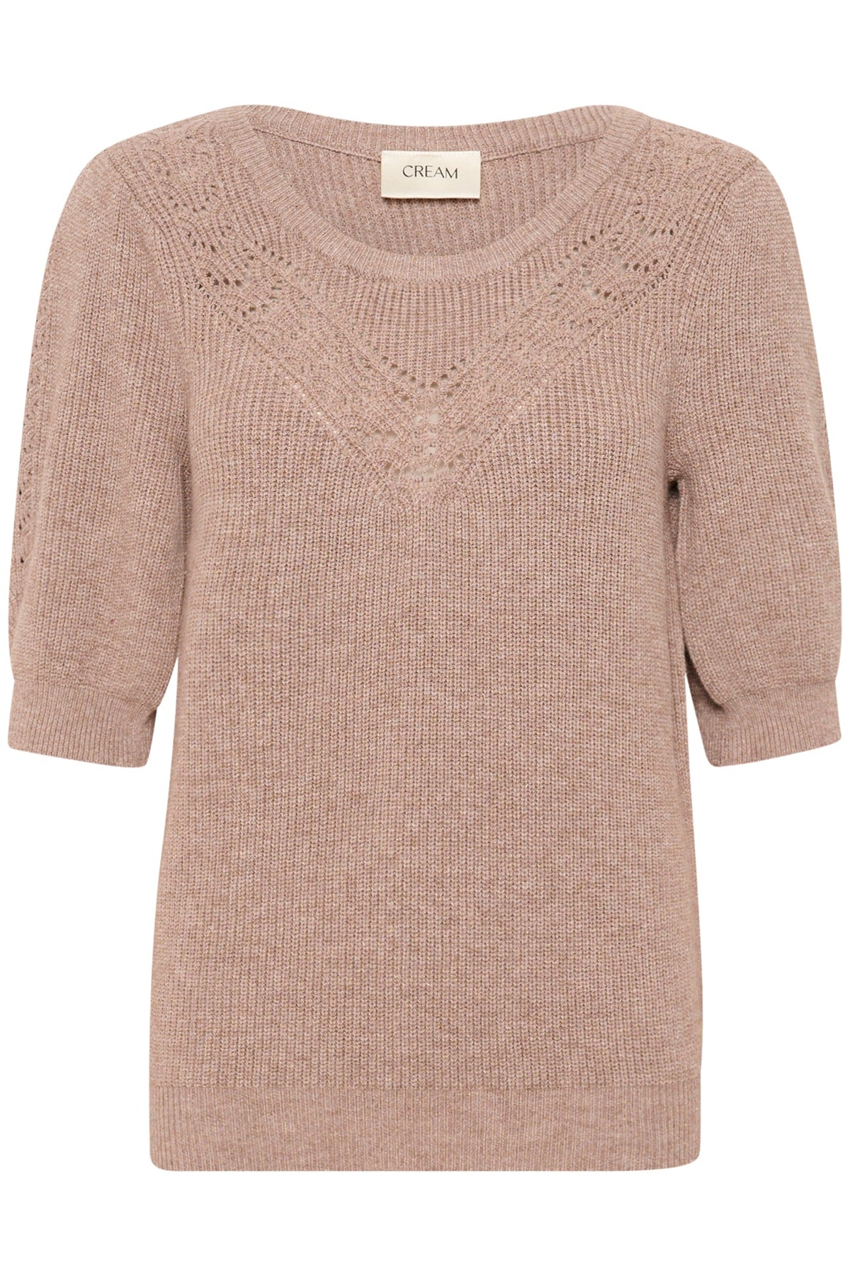Chandail manches courtes pour femme par Cream | 10613961 Fossile | Boutique Vvög, vêtements mode pour homme et femme