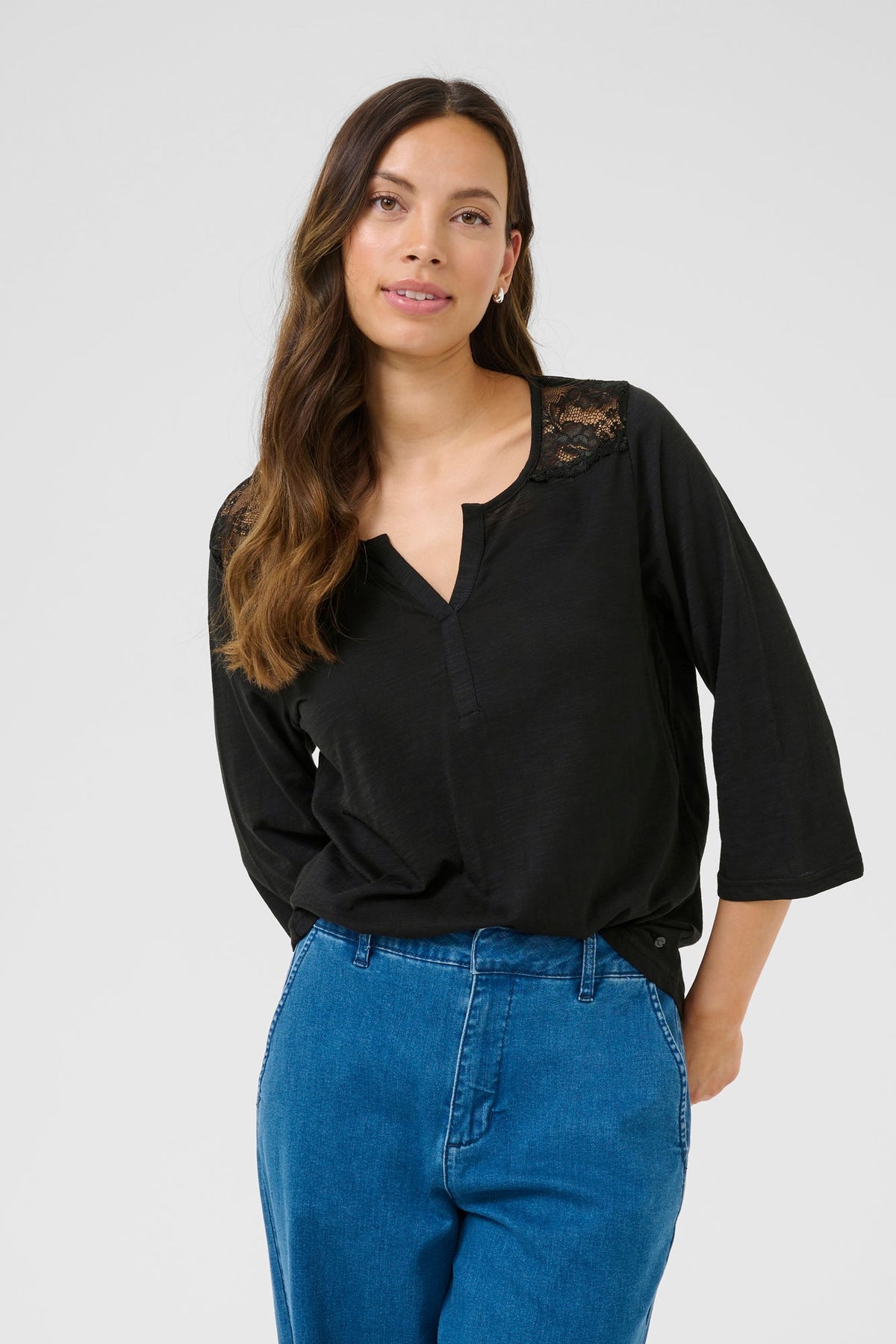 Blouse pour femme par Cream | 10614074 Noir absolu | Boutique Vvög, vêtements mode pour homme et femme