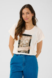 T-Shirt pour femme par Cream | 10614080 Vert Beige | Boutique Vvög, vêtements mode pour homme et femme