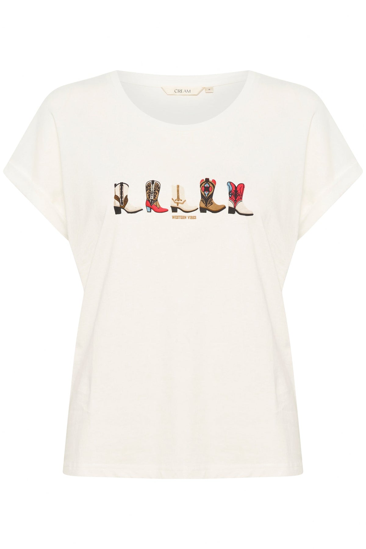 T-Shirt pour femme par Cream | 10614080 Brun Rouge Bleu | Boutique Vvög, vêtements mode pour homme et femme