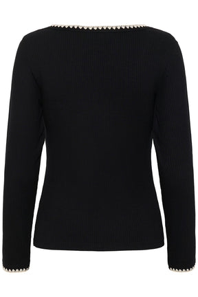 Chandail manches longues pour femme par Cream | 10614310 Noir Absolu | Boutique Vvög, vêtements mode pour homme et femme