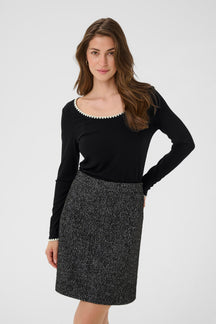 Chandail manches longues pour femme par Cream | 10614310 Noir Absolu | Boutique Vvög, vêtements mode pour homme et femme