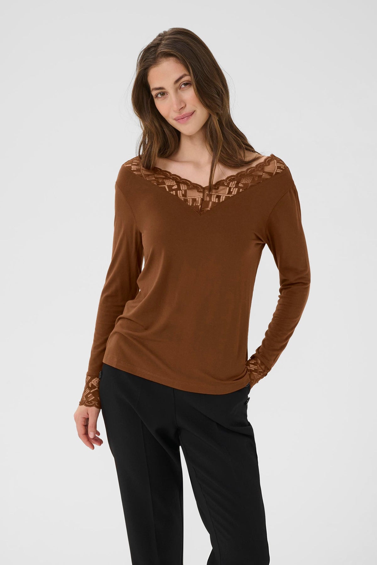 Chandail manches longues pour femme par Cream | 10614334 Cheval Alezan | Boutique Vvög, vêtements mode pour homme et femme