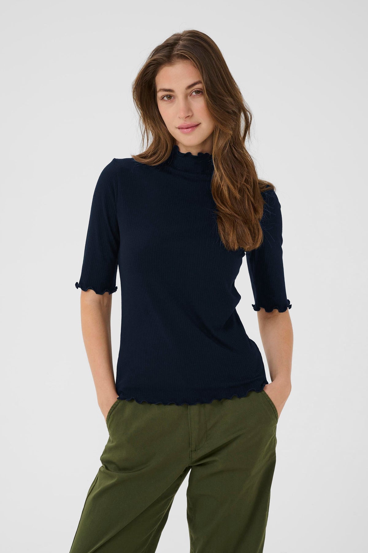 Chandail manches courtes pour femme par Cream | 10614355 Noir Absolu | Boutique Vvög, vêtements mode pour homme et femme