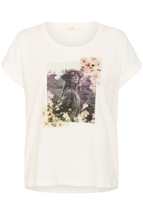 T-Shirt pour femme par Cream | 10614404 Texte Calme Floral | Boutique Vvög, vêtements mode pour homme et femme