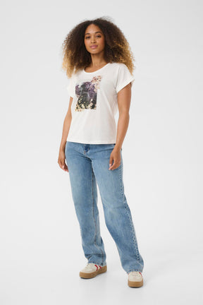 T-Shirt pour femme par Cream | 10614404 Texte Calme Floral | Boutique Vvög, vêtements mode pour homme et femme