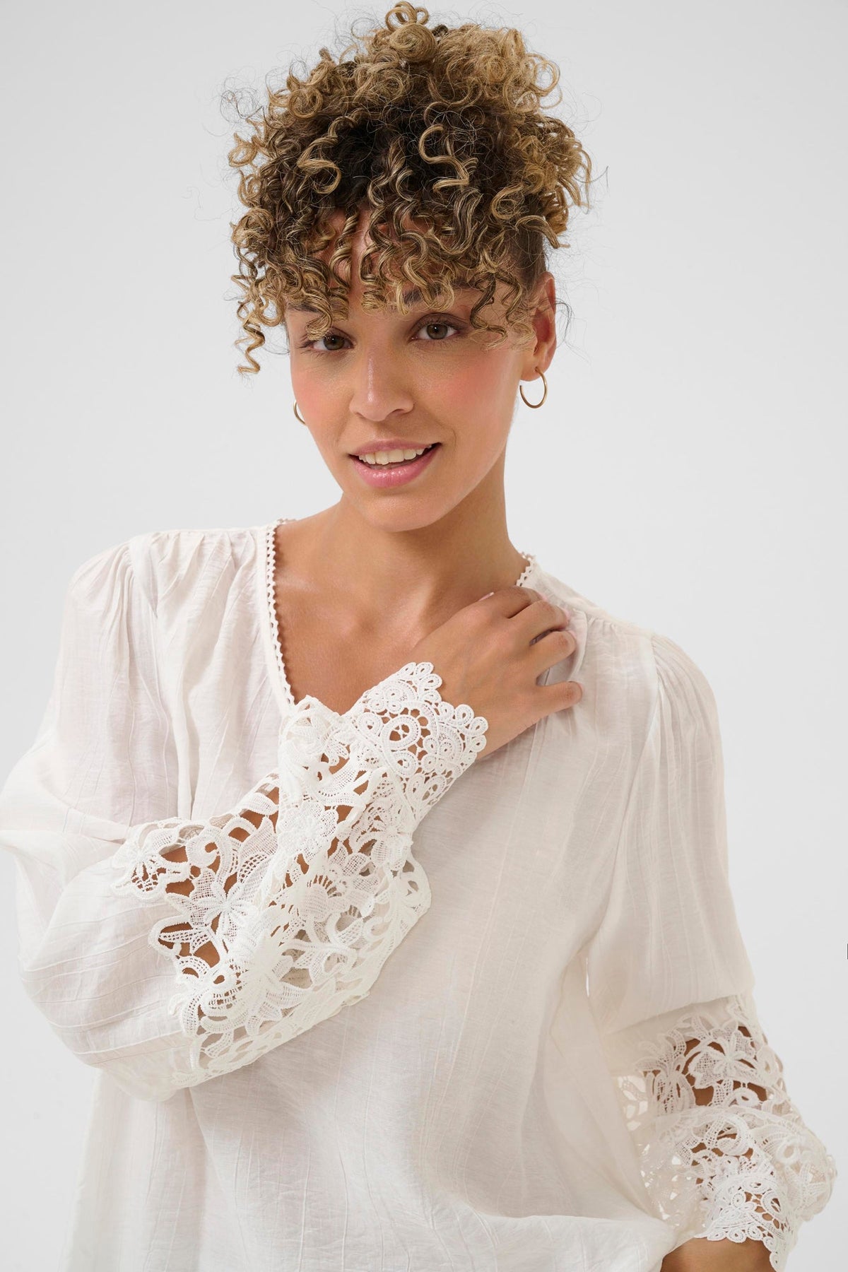 Blouse pour femme par Cream | 10614427 Blanc Neige | Boutique Vvög, vêtements mode pour homme et femme