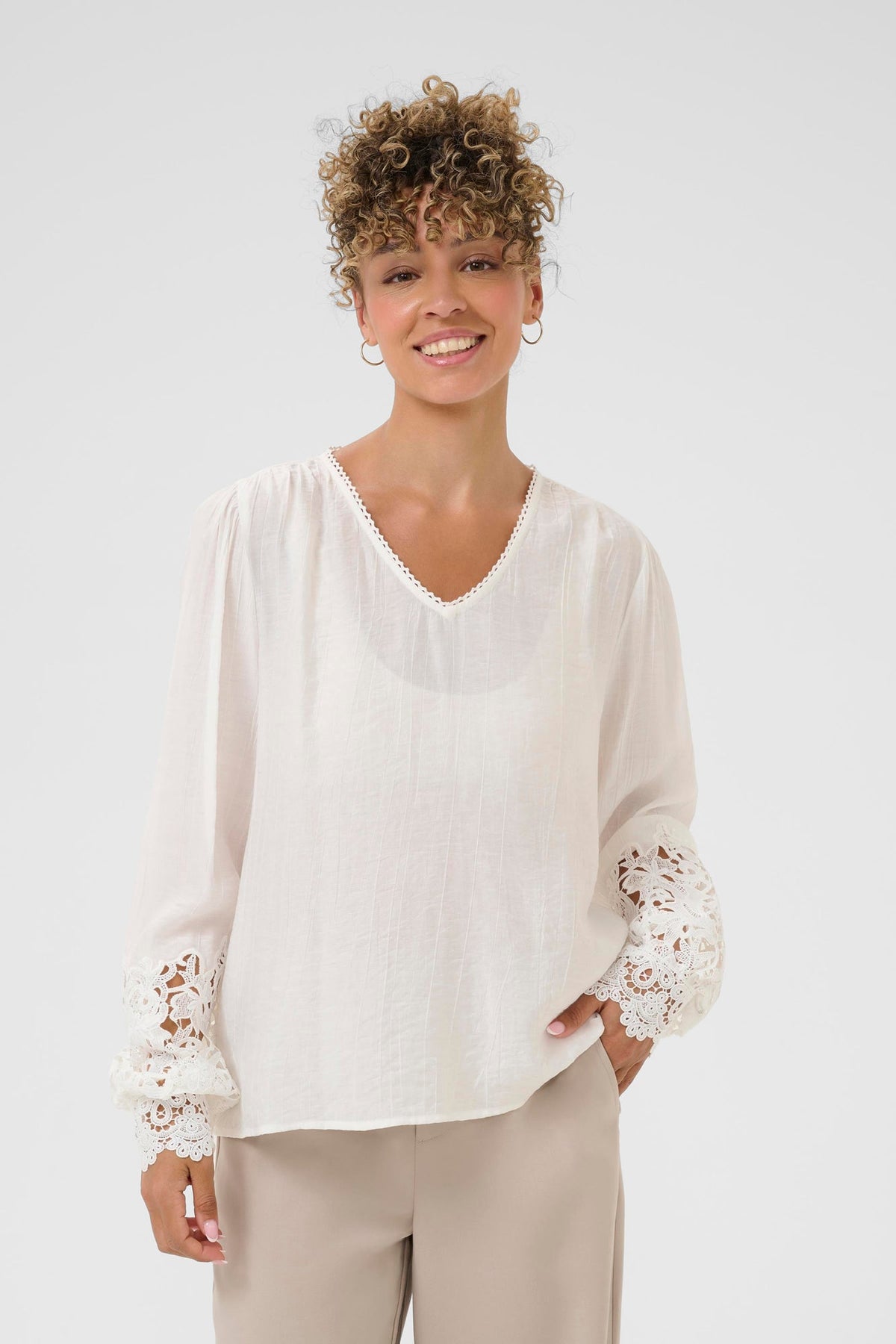 Blouse pour femme par Cream | 10614427 Blanc Neige | Boutique Vvög, vêtements mode pour homme et femme