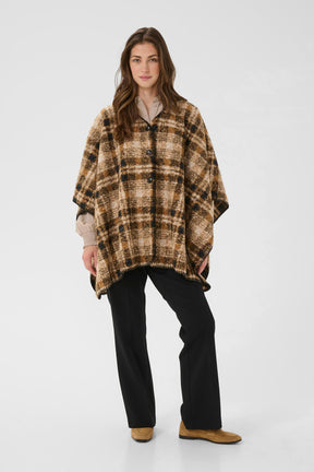 Cape pour femme par Cream | 10614518 Damier Marron | Boutique Vvög, vêtements mode pour homme et femme
