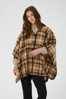 Cape pour femme par Cream | 10614518 Damier Marron | Boutique Vvög, vêtements mode pour homme et femme