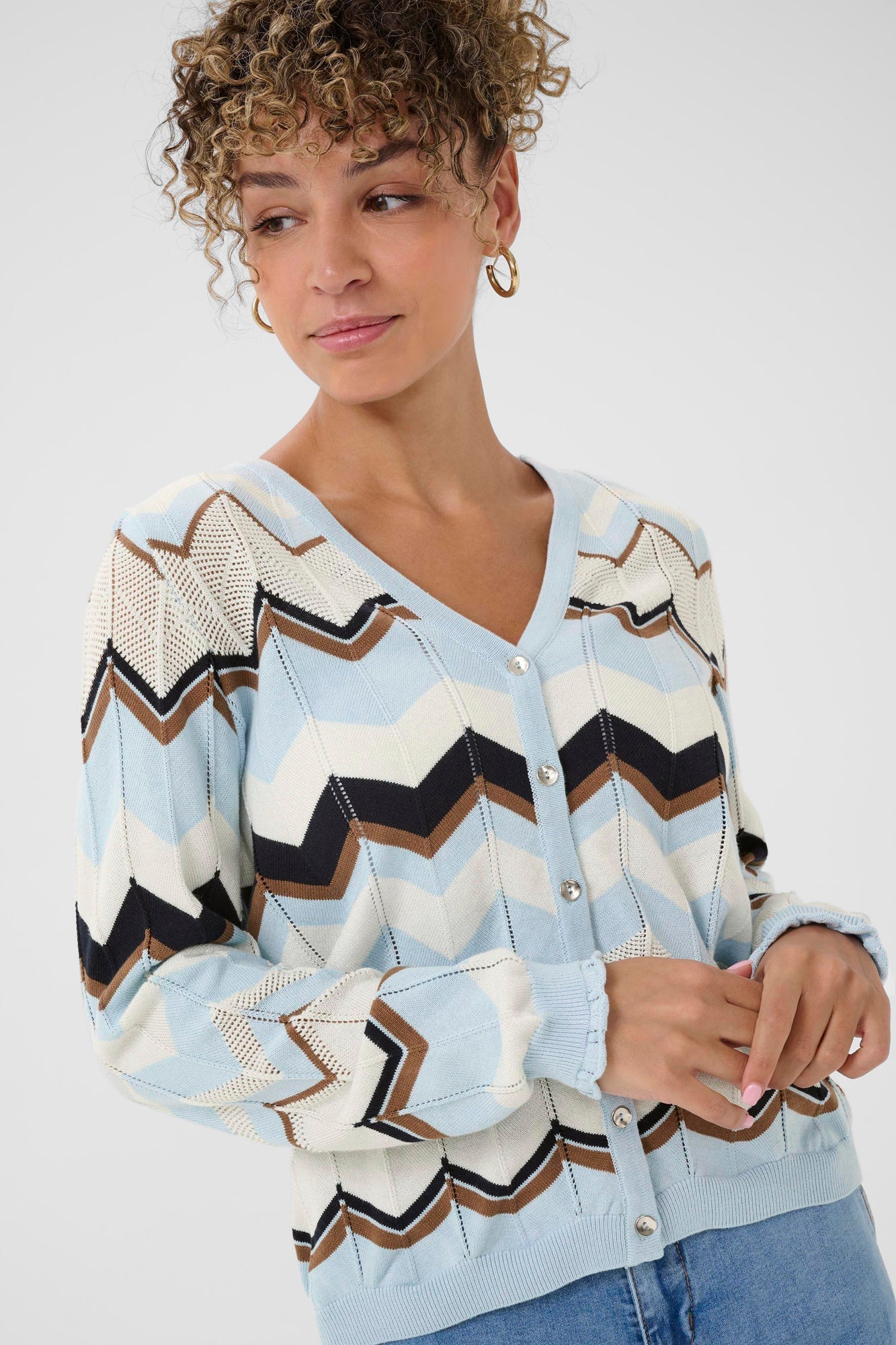 Cardigan pour femme par Cream | 10614558 Bleu Cachemire | Boutique Vvög, vêtements mode pour homme et femme