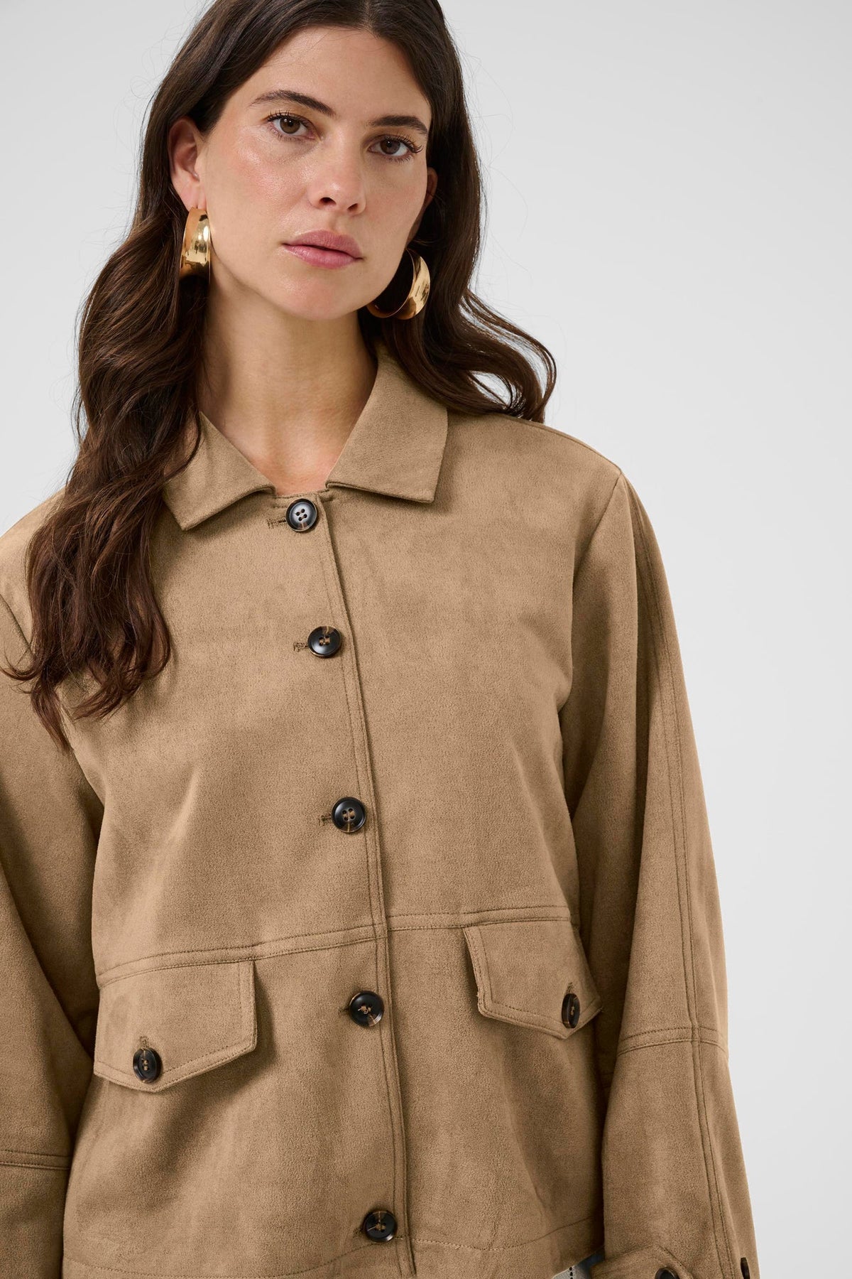 Veste boutonnée pour femme par Cream | 10614560 Crème Cacao | Boutique Vvög, vêtements mode pour homme et femme