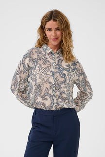 Blouse pour femme par Cream | 10614582 Paisley Bleu | Boutique Vvög, vêtements mode pour homme et femme