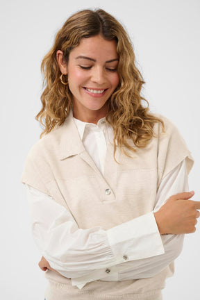 Polo pardessus pour femme par Cream | 10614656 Avoine Chinée | Boutique Vvög, vêtements mode pour homme et femme