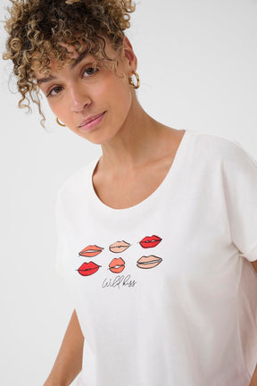 T-Shirt pour femme par Cream | 10614661 Lèvres Rouges | Boutique Vvög, vêtements mode pour homme et femme
