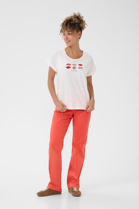 T-Shirt pour femme par Cream | 10614661 Lèvres Rouges | Boutique Vvög, vêtements mode pour homme et femme