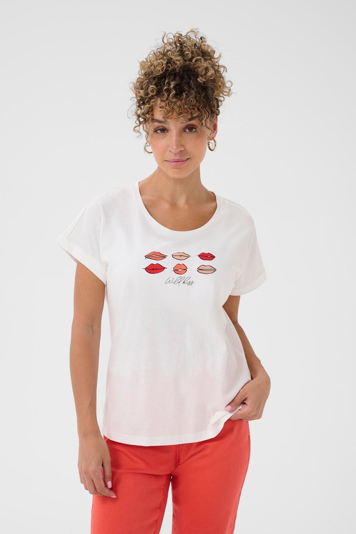 T-Shirt pour femme par Cream | 10614661 Lèvres Rouges | Boutique Vvög, vêtements mode pour homme et femme