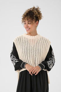 Chandail tricot pour femme par Cream | 10614719 Blanc Doux | Boutique Vvög, vêtements mode pour homme et femme
