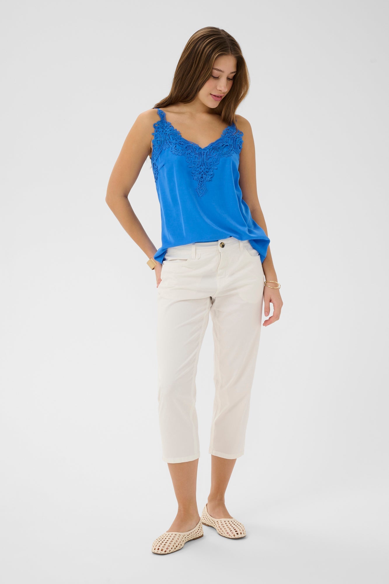 Capri pour femme par Cream | 10614875 Blanc Neige | Boutique Vvög, vêtements mode pour homme et femme