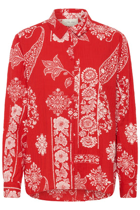 Blouse pour femme par Cream | 10614904 Imprimé Ethnique Rouge | Boutique Vvög, vêtements mode pour homme et femme