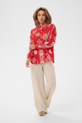 Blouse pour femme par Cream | 10614904 Imprimé Ethnique Rouge | Boutique Vvög, vêtements mode pour homme et femme