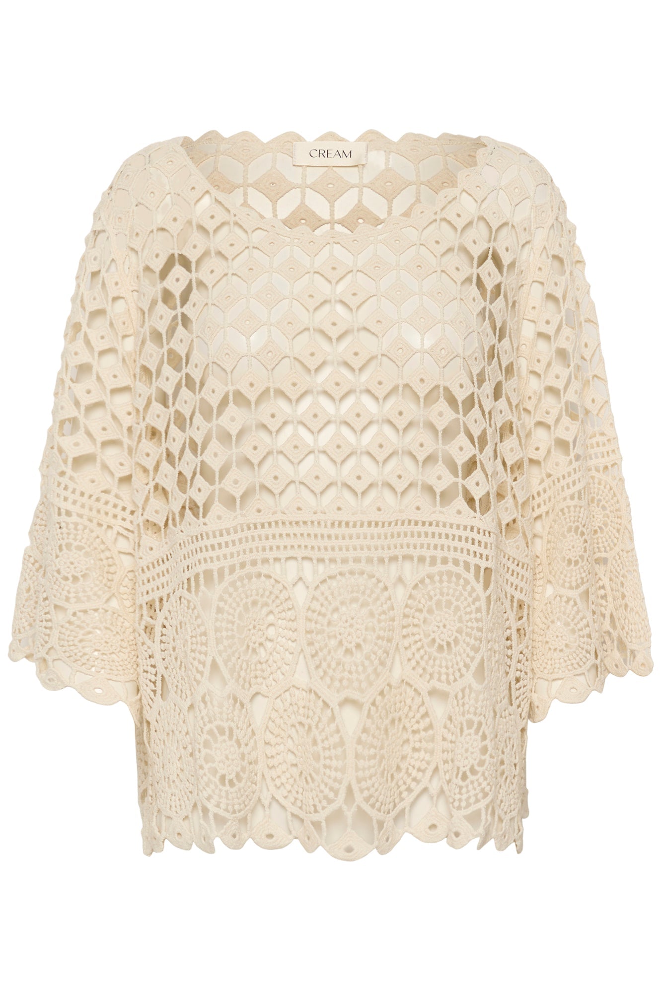 Chandail à motifs transparents pour femme par Cream | 10614908 Cheville Parfaitement Pâle | Boutique Vvög, vêtements mode pour homme et femme