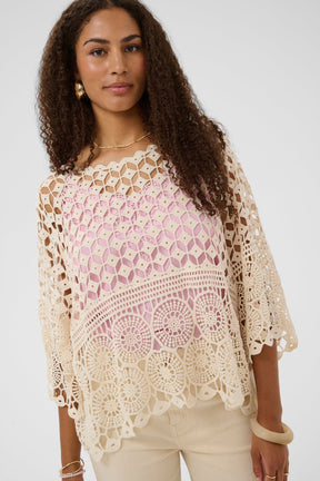 Chandail à motifs transparents pour femme par Cream | 10614908 Cheville Parfaitement Pâle | Boutique Vvög, vêtements mode pour homme et femme