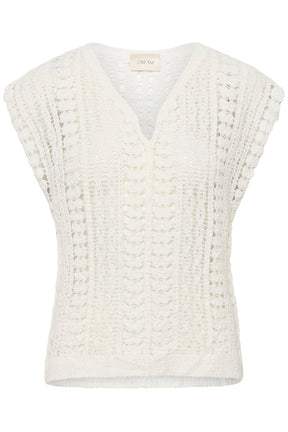 T-Shirt avec ouvertures pour femme par Cream | 10614926 Blanc Neige | Boutique Vvög, vêtements mode pour homme et femme