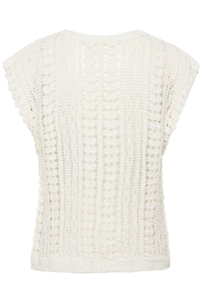 T-Shirt avec ouvertures pour femme par Cream | 10614926 Blanc Neige | Boutique Vvög, vêtements mode pour homme et femme