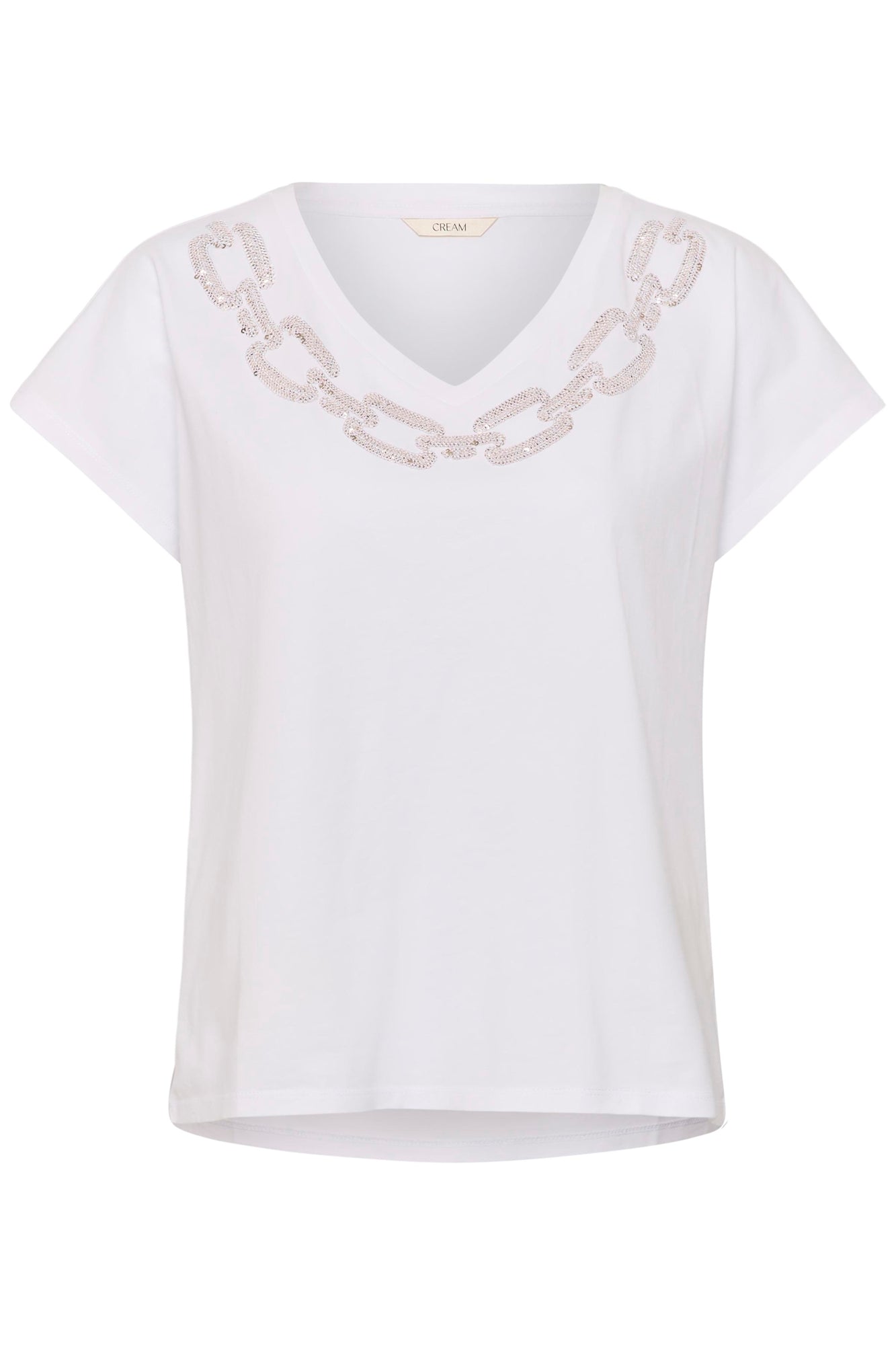 T-Shirt pour femme par Cream | 10615016 Blanc neige | Boutique Vvög, vêtements mode pour homme et femme