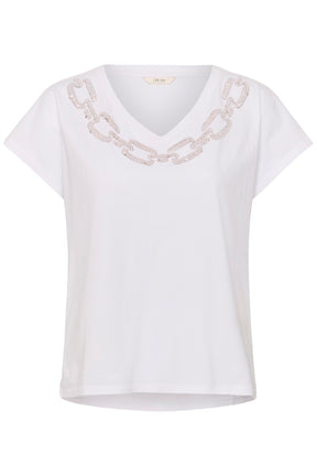 T-Shirt pour femme par Cream | 10615016 Blanc neige | Boutique Vvög, vêtements mode pour homme et femme