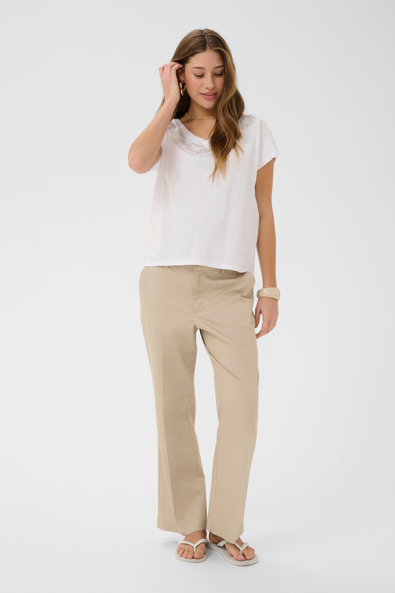 T-Shirt pour femme par Cream | 10615016 Blanc neige | Boutique Vvög, vêtements mode pour homme et femme