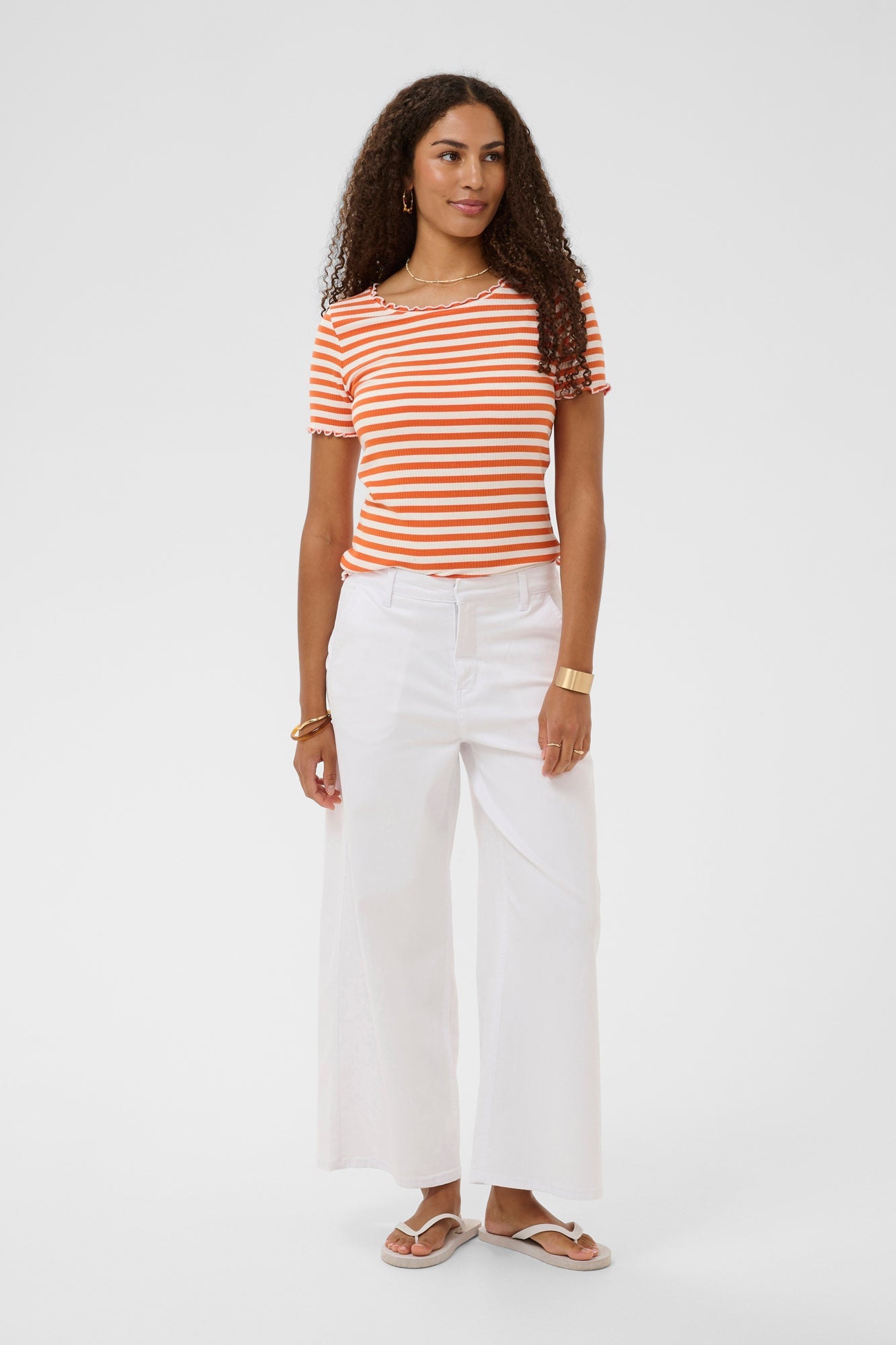 Pantalon pour femme par Cream | 10615093 Blanc neige | Boutique Vvög, vêtements mode pour homme et femme