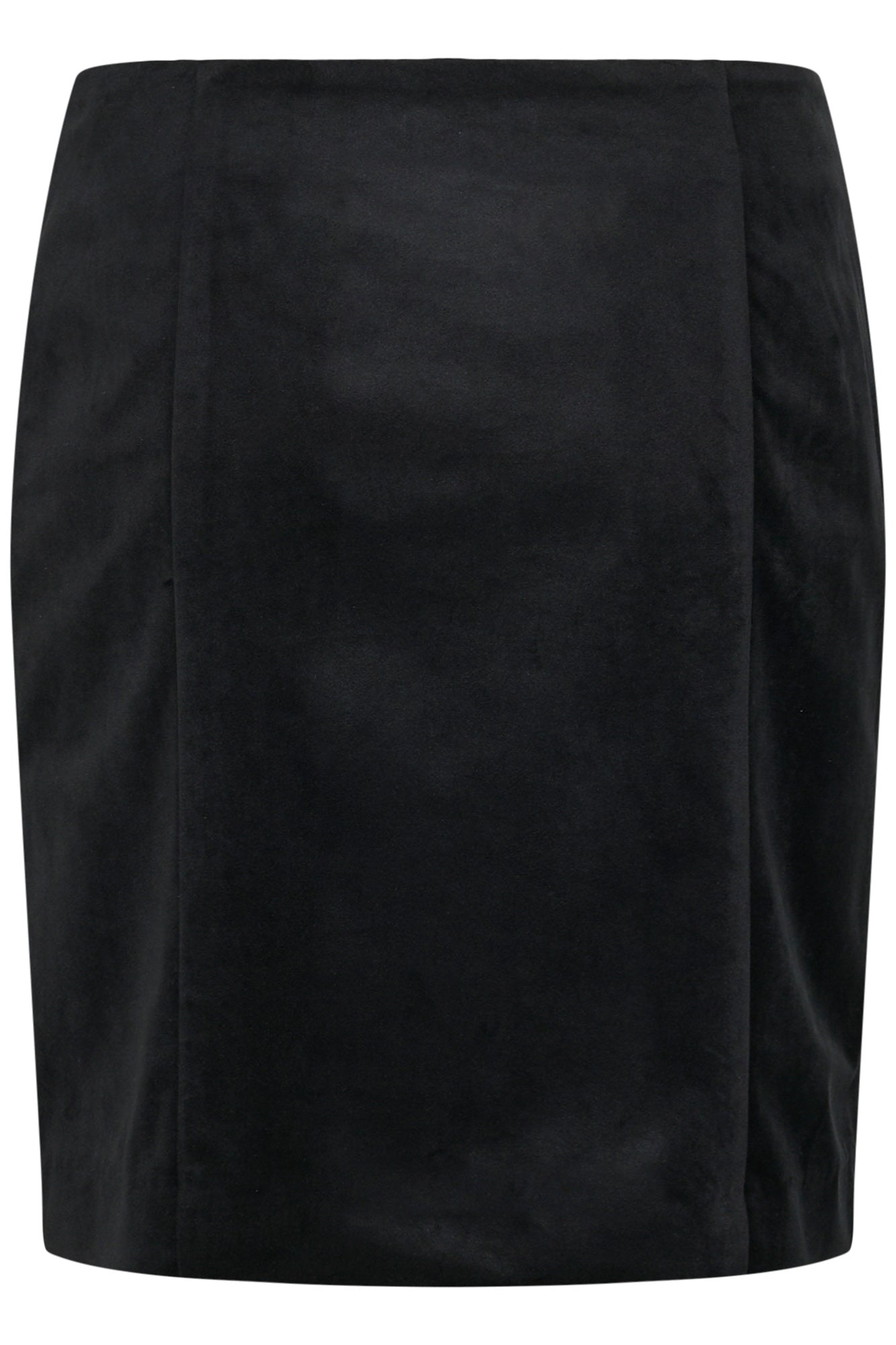 Jupe crayon noire avec coutures verticales et ourlet droit pour femme par Cream, vue avant