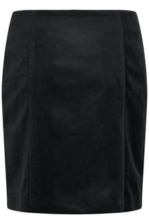 Jupe crayon noire avec coutures verticales et ourlet droit pour femme par Cream, vue avant